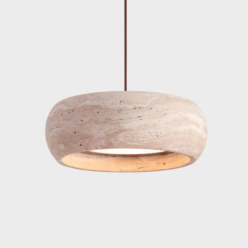 Led Pendant Lamp Stone Style Chandelier Long Wire