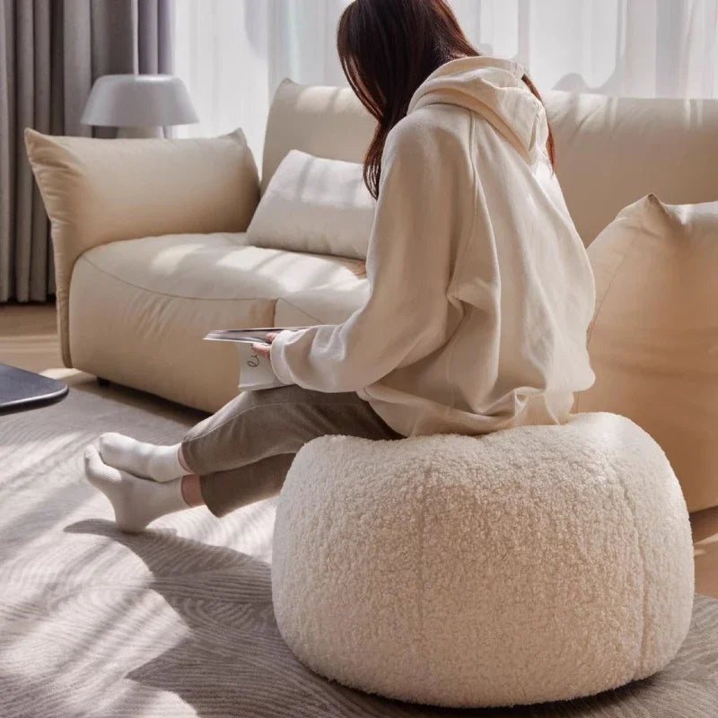 Round Ottomans Puff Pouf Comfortable Lounges