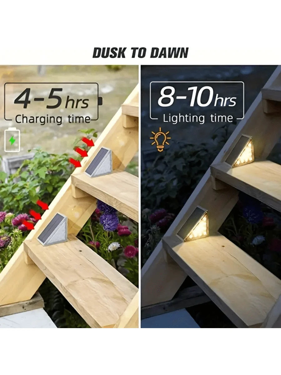 2PC Solar Outdoor Staircase Lights