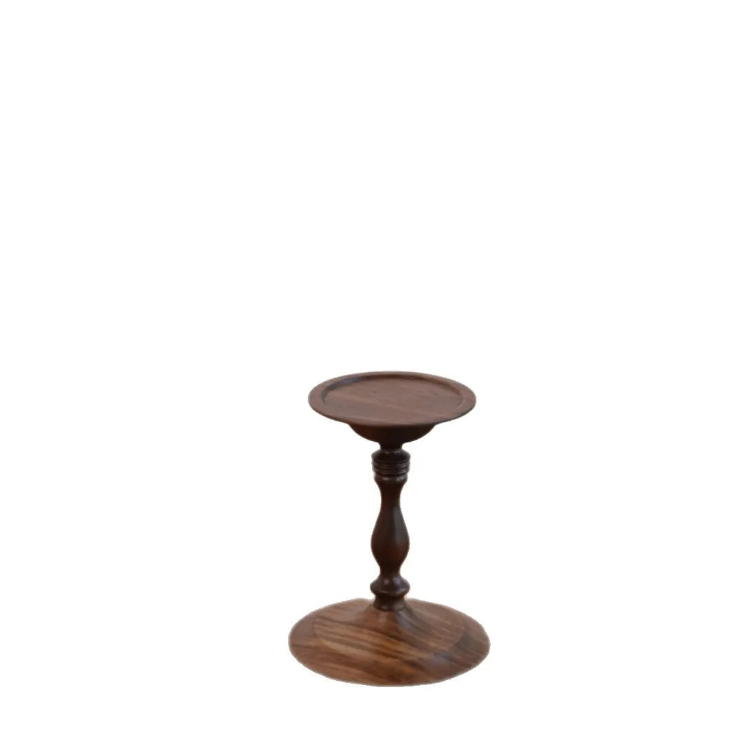 Candlestick black walnut wooden candlestick hand-turned