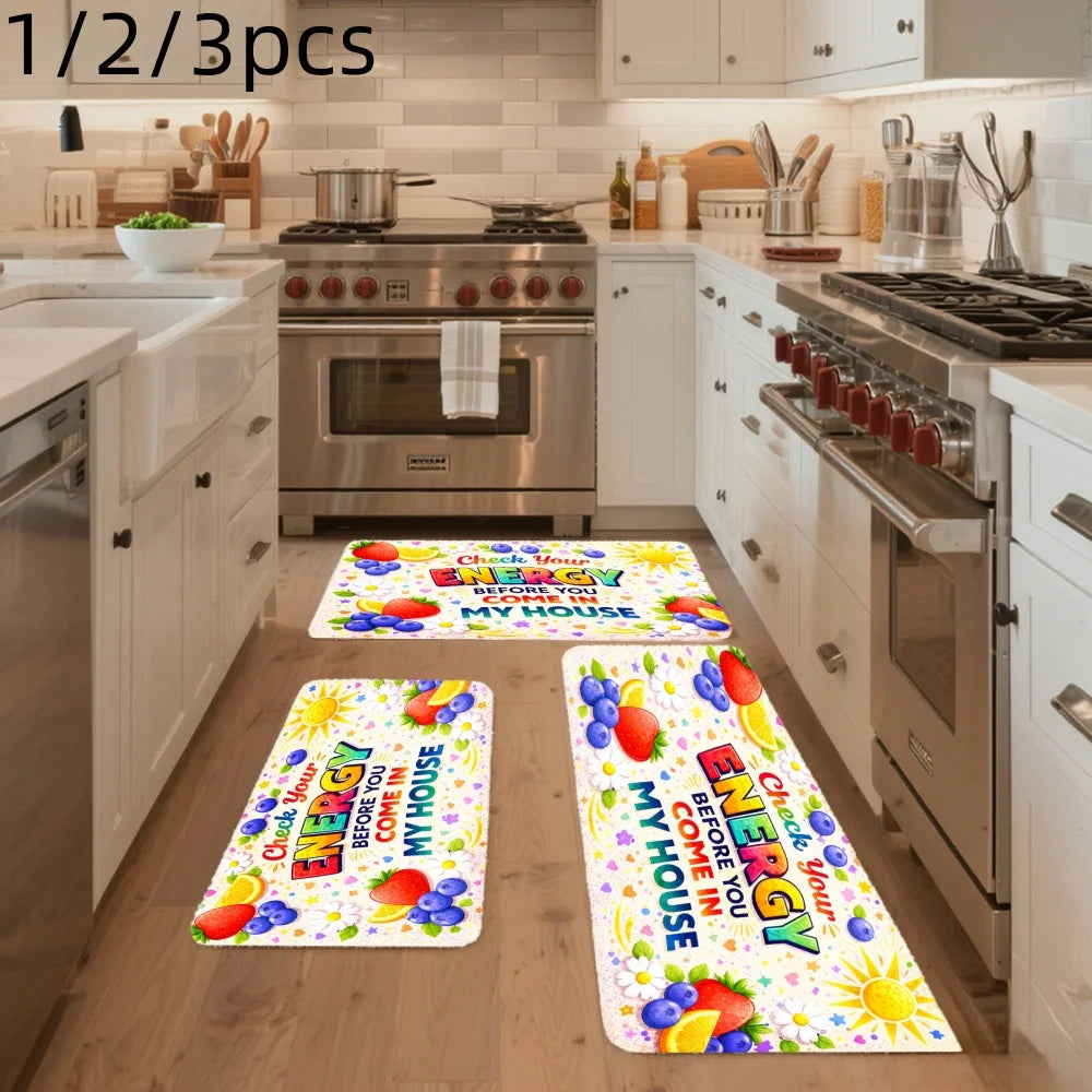 3PCS Mat Set, Front Door, Kitchen, Rug.