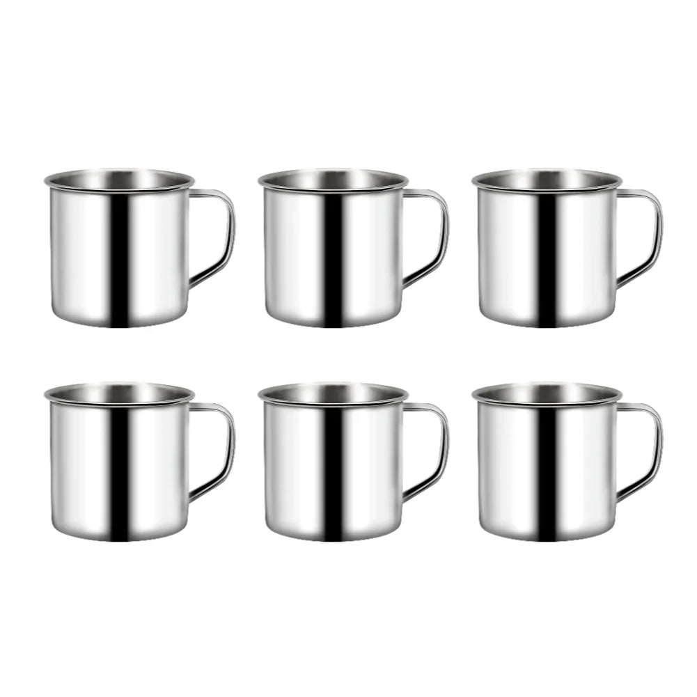 220ML/200ML 10-1PC Metal  Mug Cup Stainless Steel