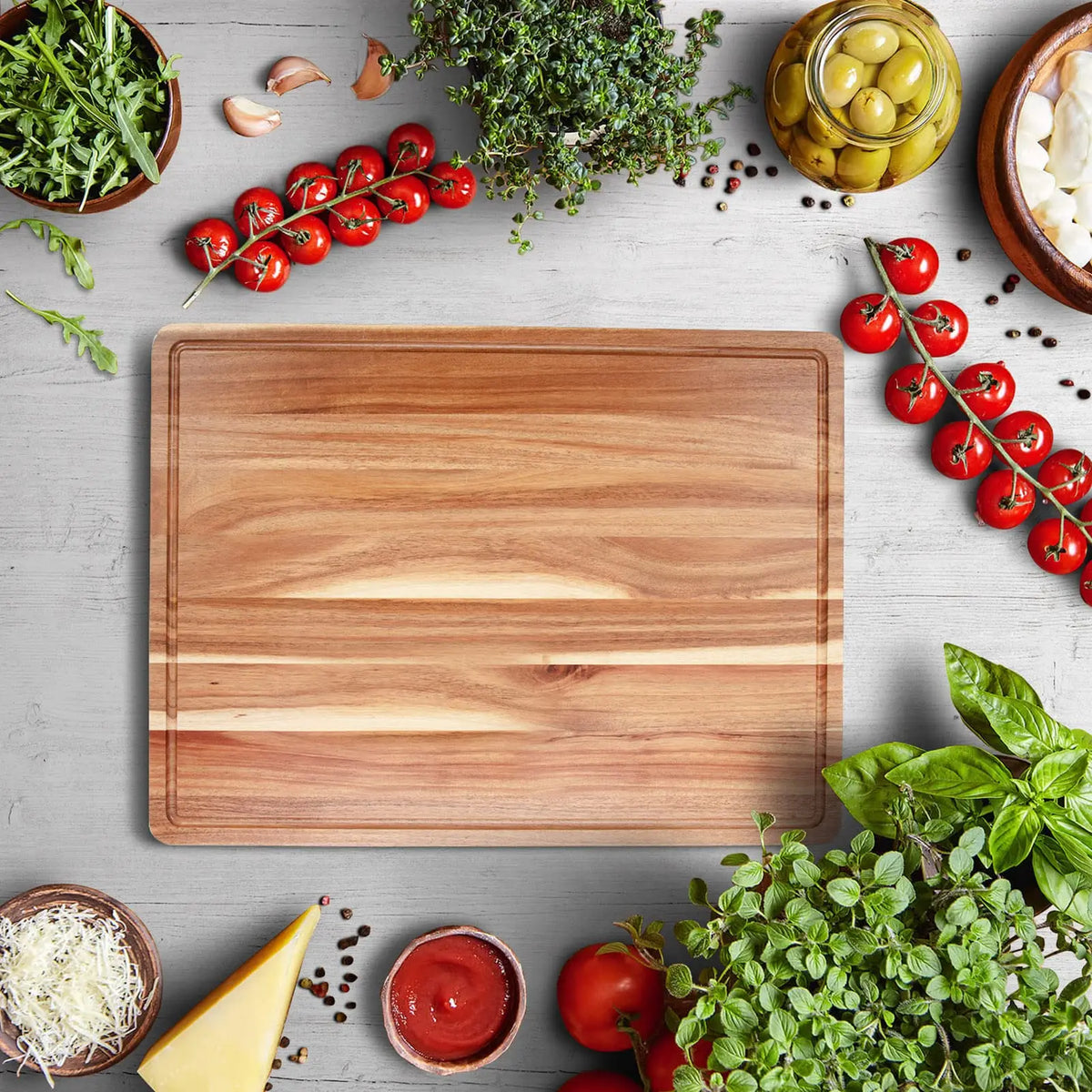 60 cm Extra Large, 24 x 18 Inch  1.2" Thick Butcher Block,Charcuterie
