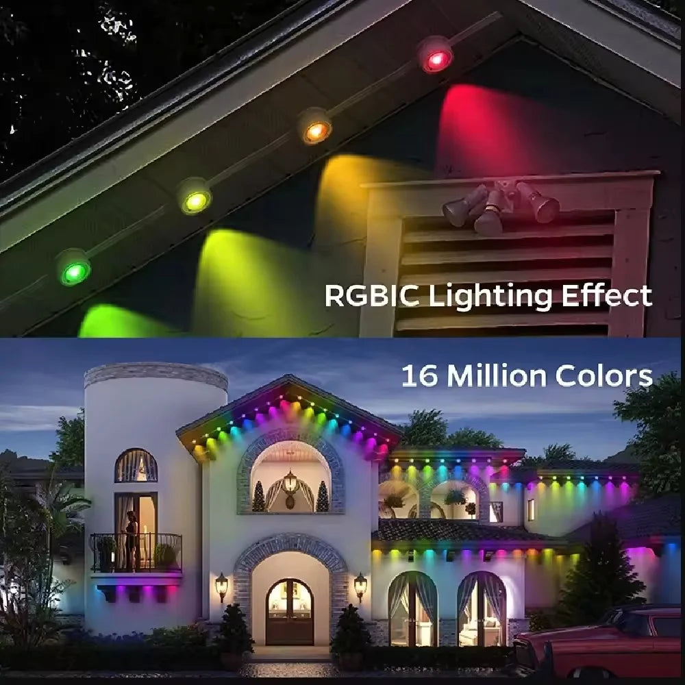 Smart Permanent Outdoor Lights Eaves Lights IP67 Waterproof Light String