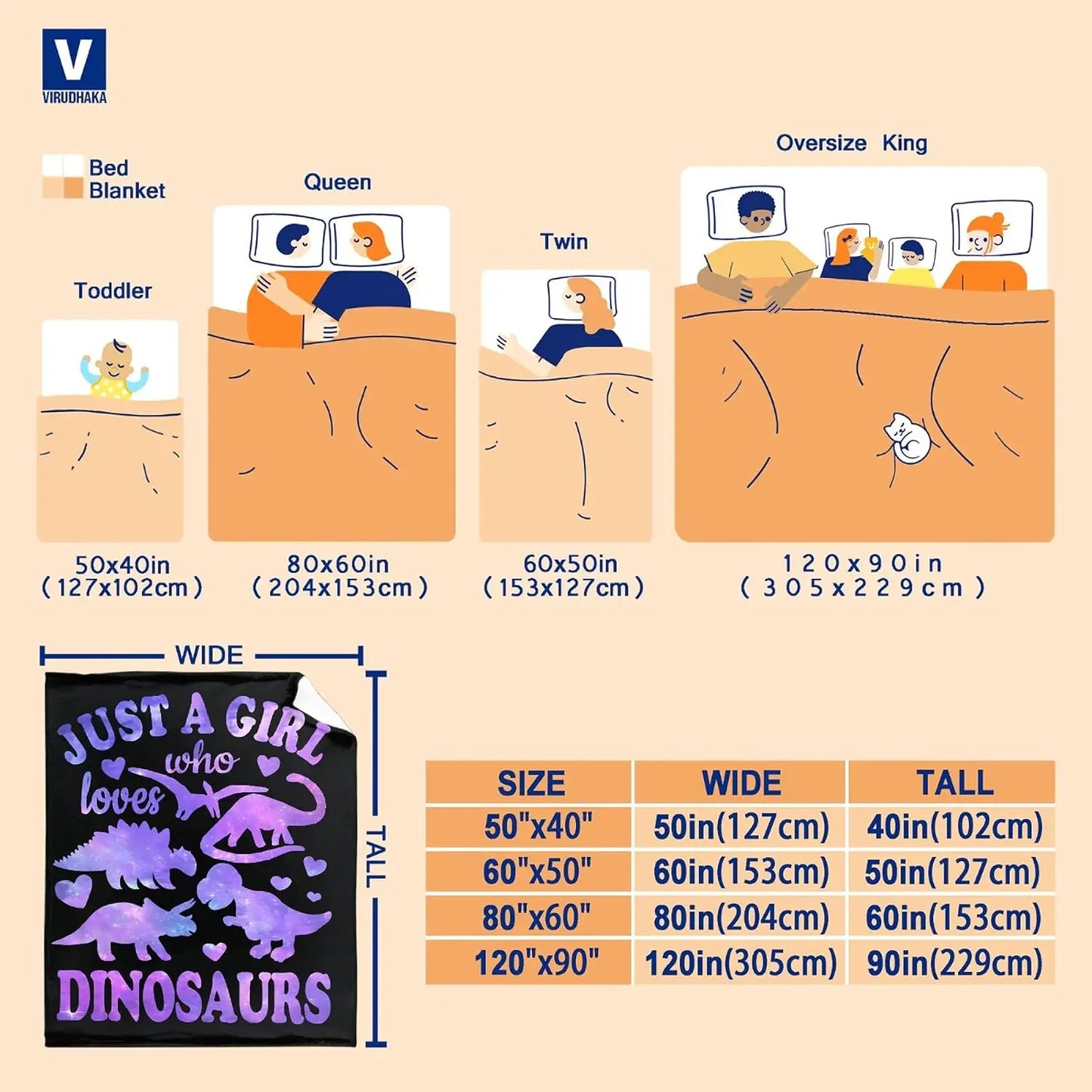 Dinosaur Blanket Gift  Soft Throw Dino Comfy