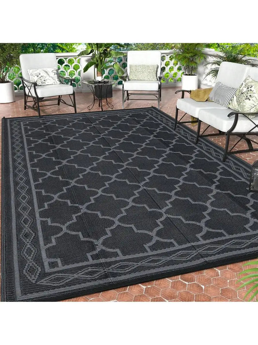 Outdoor Reversible Moroccan Rug Plastic Stain UV Resistant