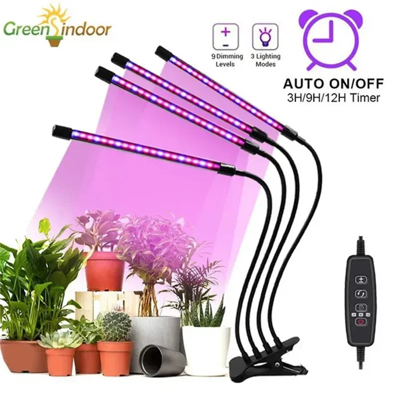 USB Plants Grow Lamp 1-4 Heads Full Spectrum