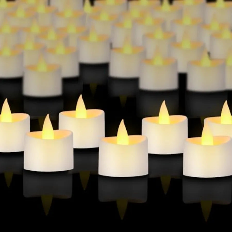 White Flameless LED Tea Lights