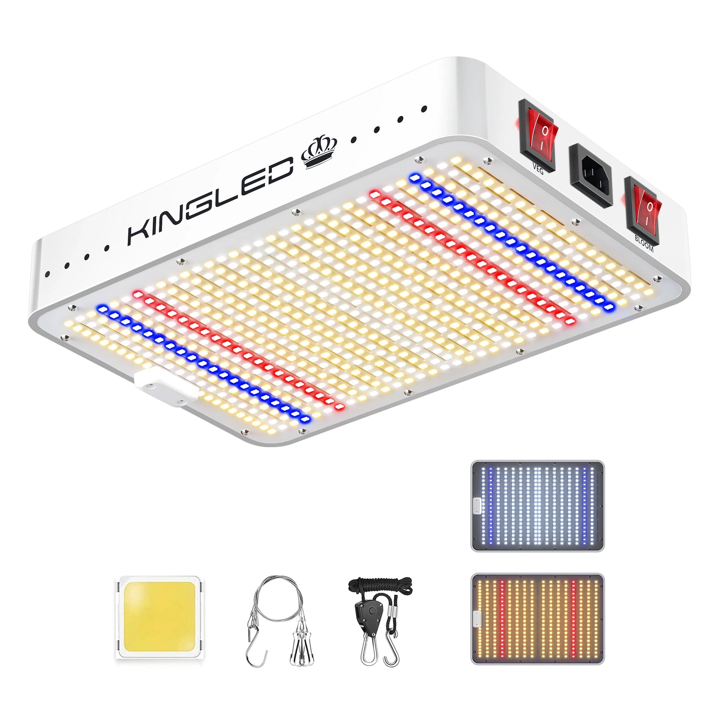 KingLED KP1000 LED Grow Light for Indoor Plants, Full