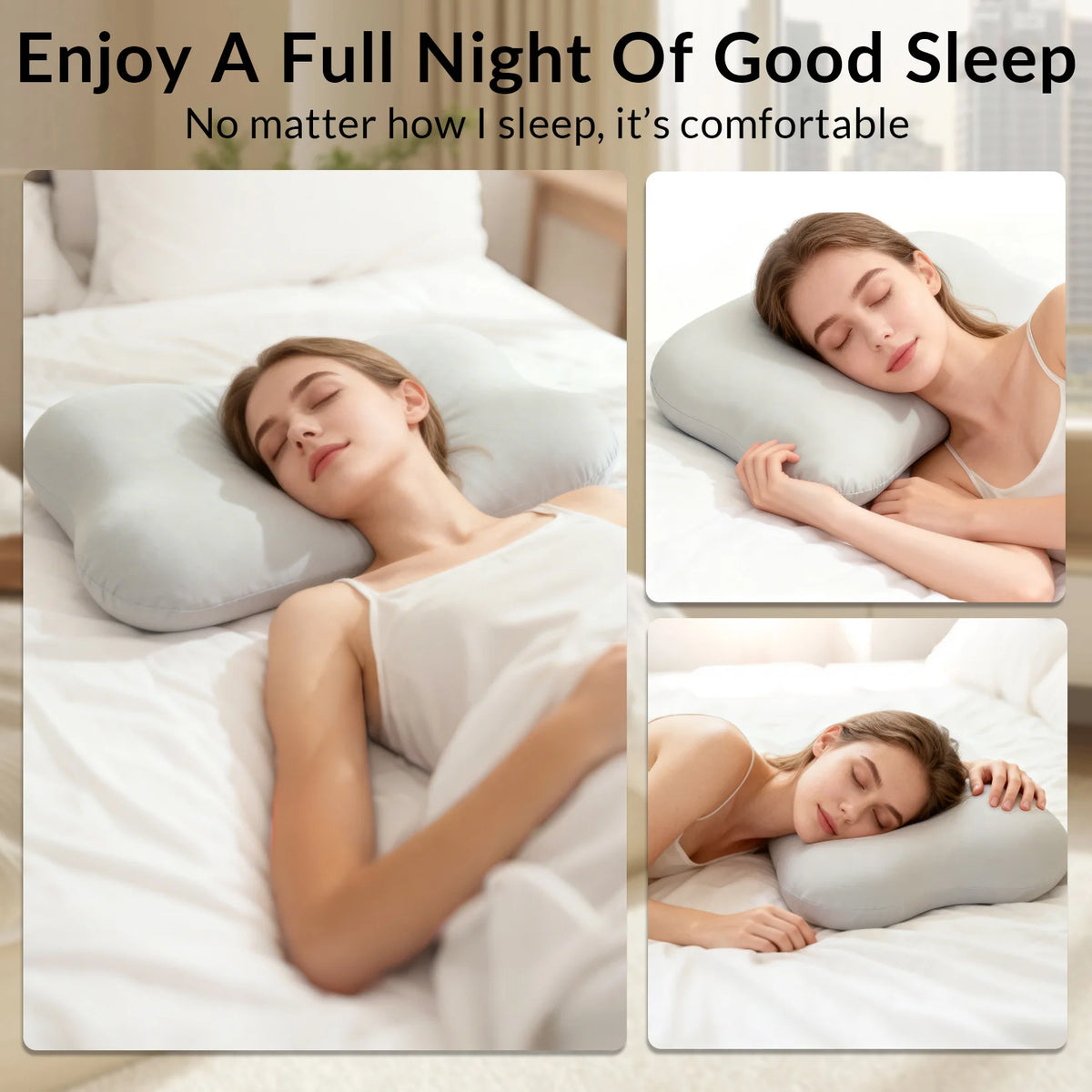 Cervical Neck Pillow for Neck and Shoulder Pain Relief, Cooling