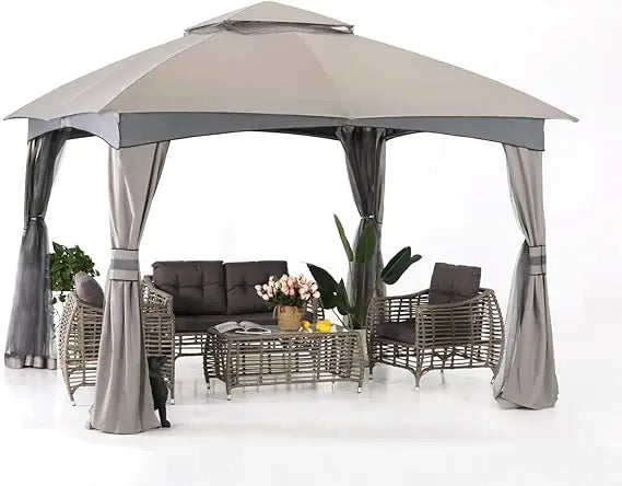 10x10 Outdoor Gazebo - with Mosquito Netting,
