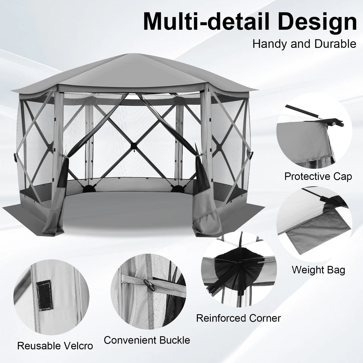 Pop up Gazebo Screen Tent Screen House for Camping, 12x12