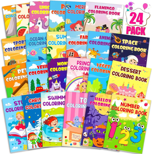 24 Pack Coloring Books for Kids Ages 4-8