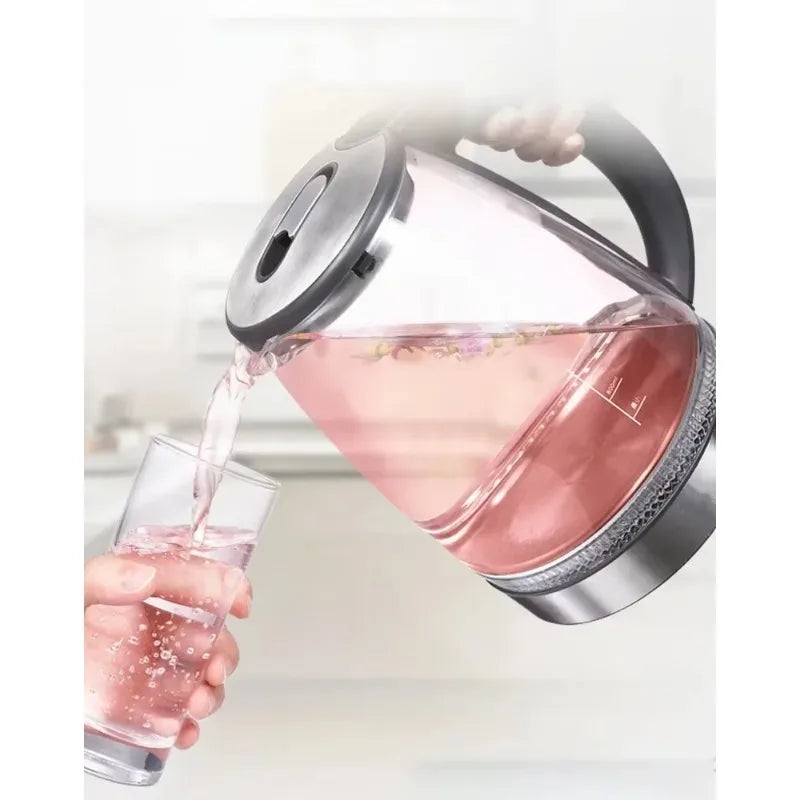 2L Electric Glass Kettle - Cordless Tea Pot with Heating Base