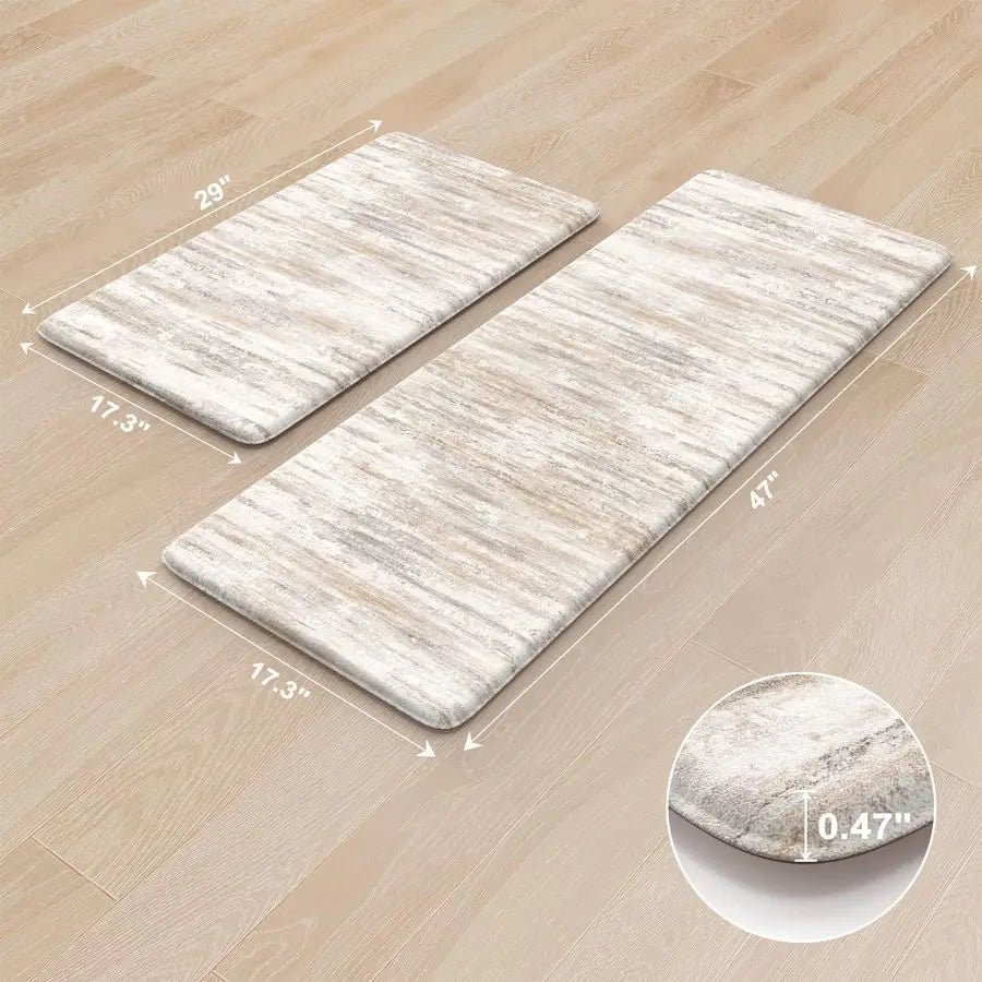 Anti Fatigue Kitchen Mats for Floor 2 Piece, Memory Foam
