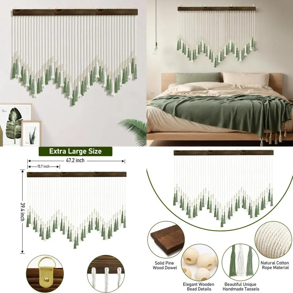 Large Wall Hanging Handmade Macrame Woven Tapestry