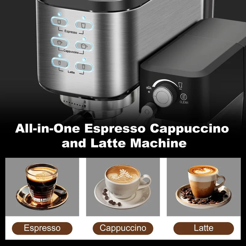 6-in-1 Espresso Machine, 20 BAR Cappuccino &   Latte