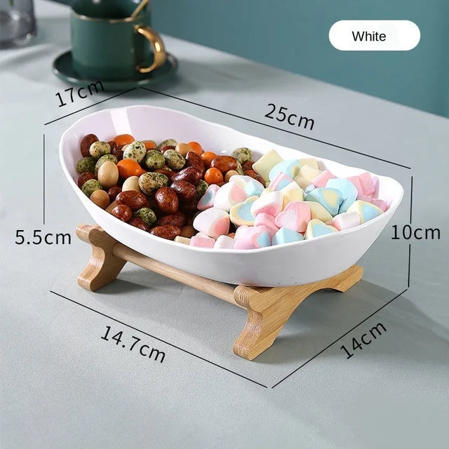 Stand Salad Bowl  Three-layer Plastic Fruit