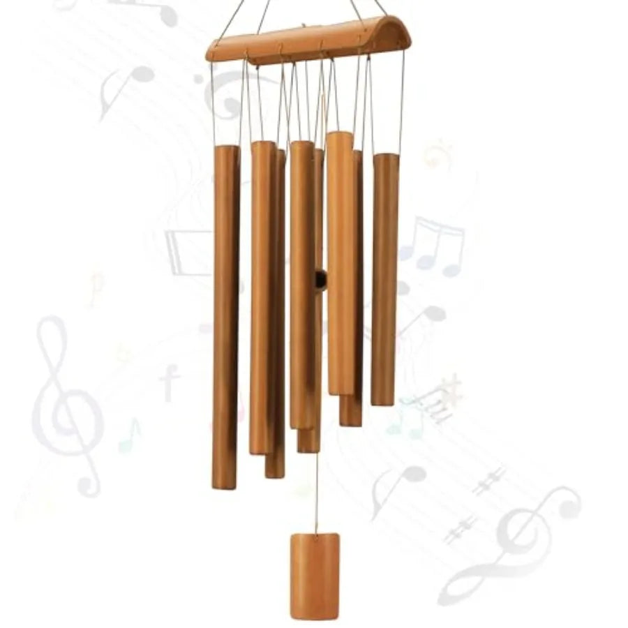 Bamboo Wind Chimes, Memorial Sympathy Wood Wind Chimes