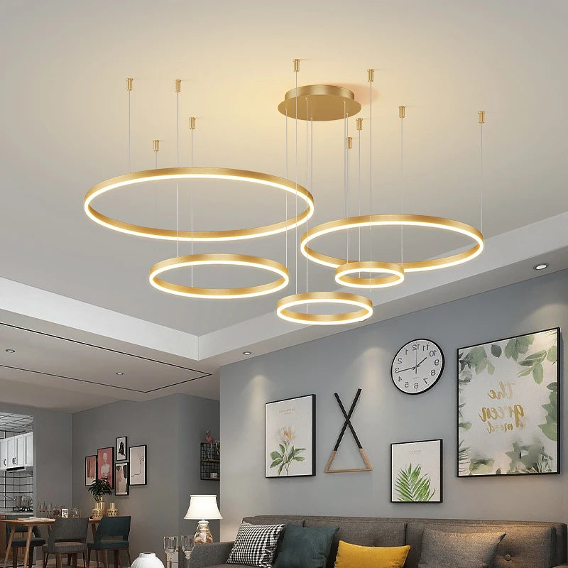 Modern Led Ceiling Chandelier Circular Ring Chandelier