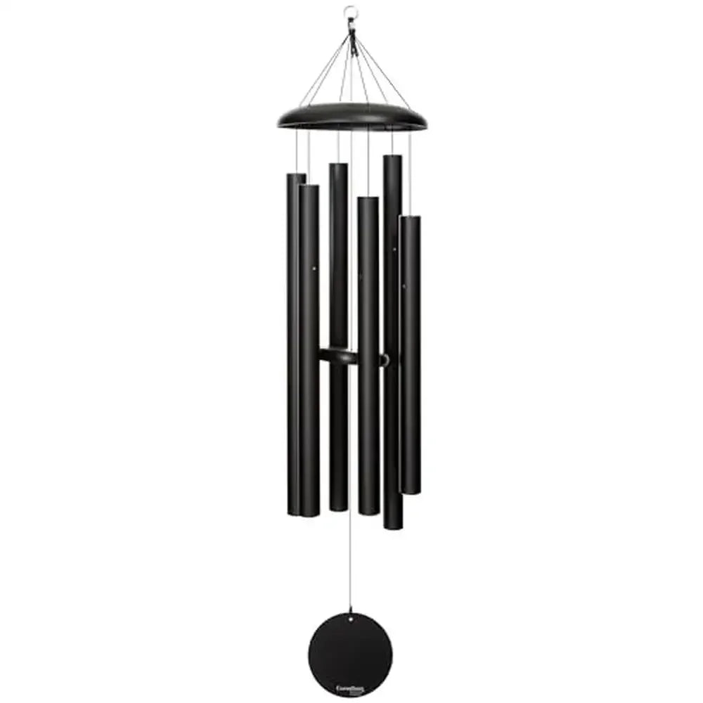 56" Black Aluminum Wind Chime 6 Tubes