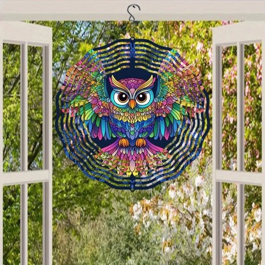 1PC Owl  Wind Chime | 2D 360° Rotating Hook