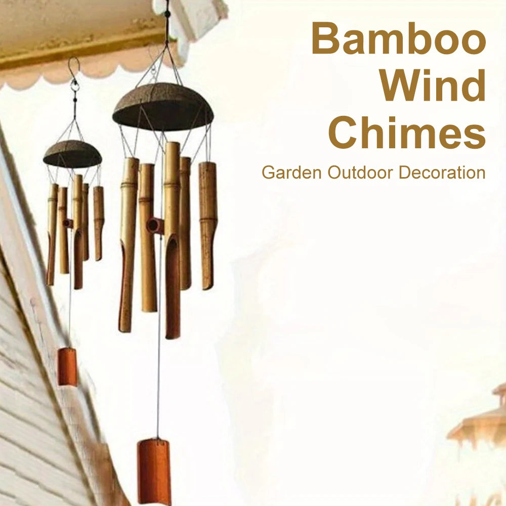 1pc Aluminum Tube Wind Chimes Metal Wind Chimes Bamboo coconut