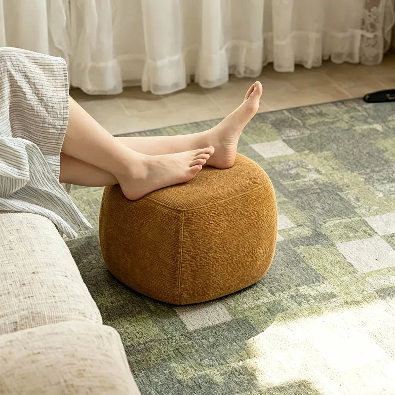 Modern Minimalist Upholstered Pouf Ottoman