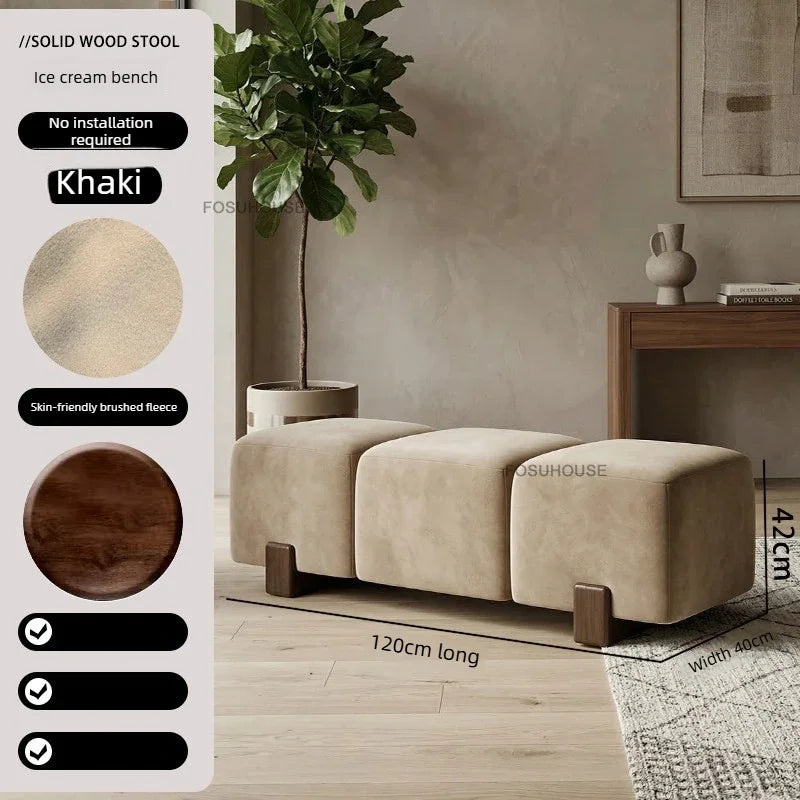 Italian Designer Ottoman Bench for Entryway
