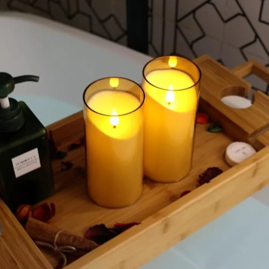 Flameless Candles with Remote Timer: 3D Wick Battery Operated Led