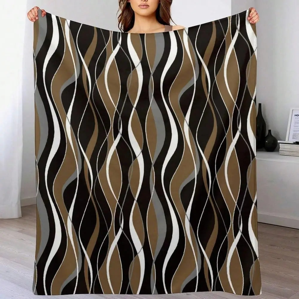 Brown Throw Blanket Black And Gray Blanket 30"X40"