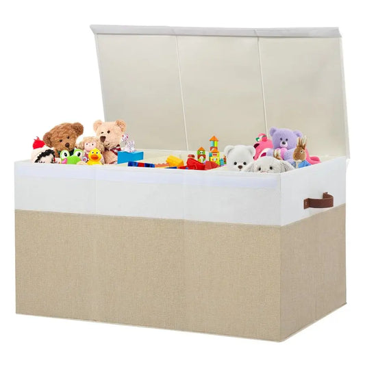 Large Toy Storage Box with Lid, SturdyChest Bin Organizer
