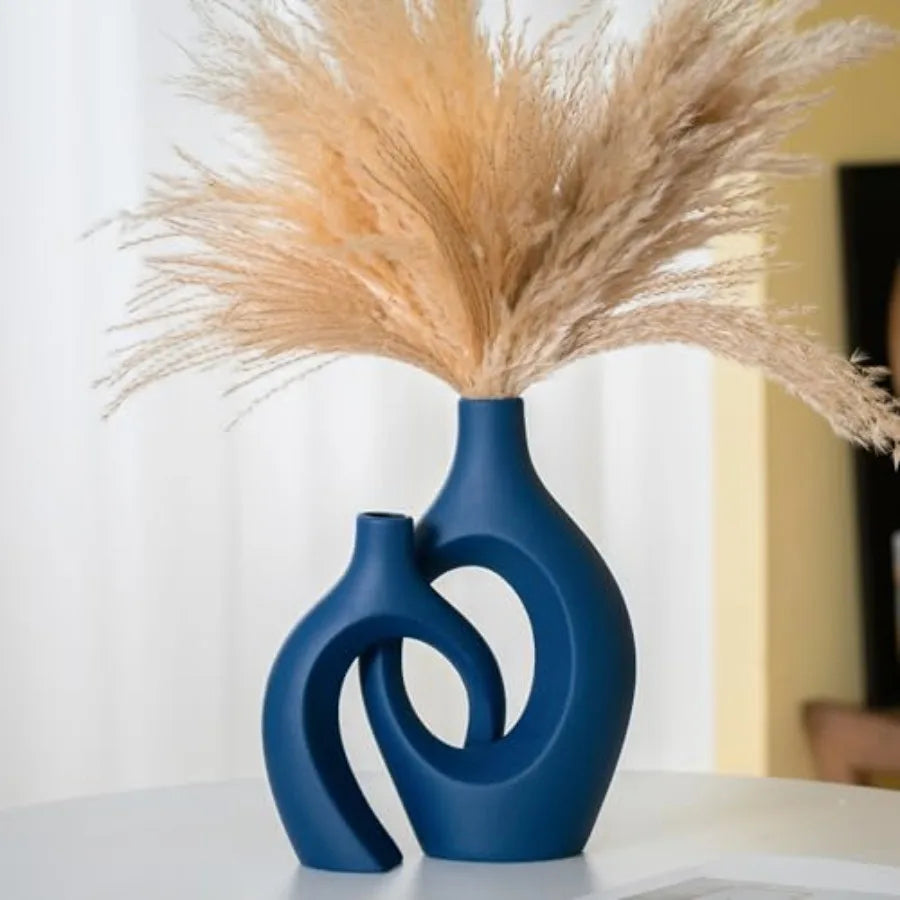 Snuggle Hollow Ceramic Vase Set of 2,