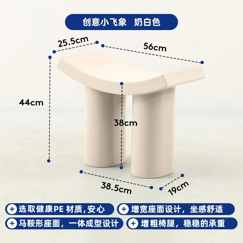 Plastic Nordic Stools  Pouf