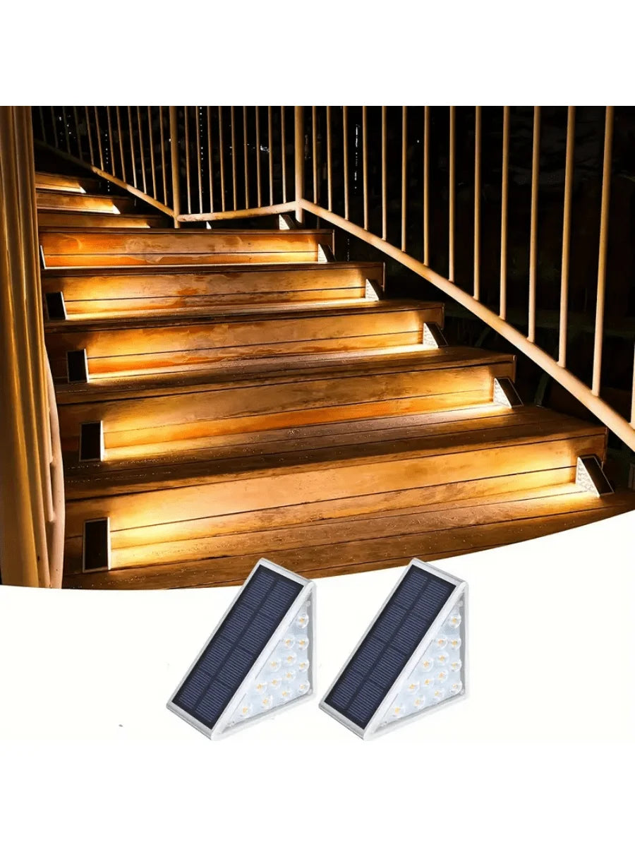 2PC Solar Outdoor Staircase Lights
