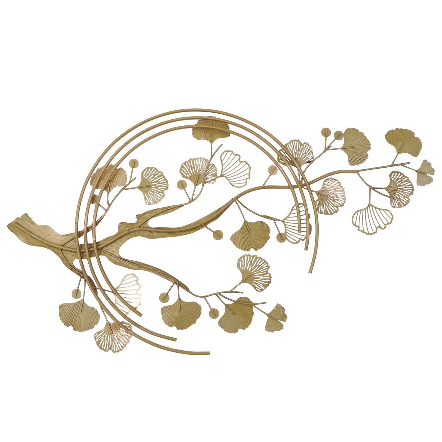 3D Ginkgo Leaf Wall Decor, Metal Wall Art Tree Leaf Metal