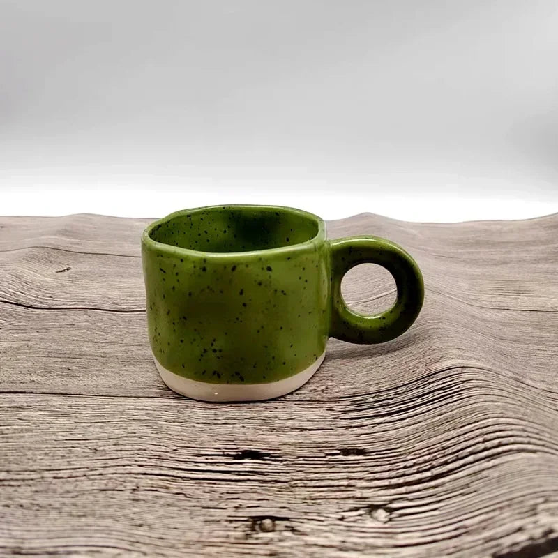 Ceramic Mug 250ml Ring Porcelain Mug Handmade Ceramic