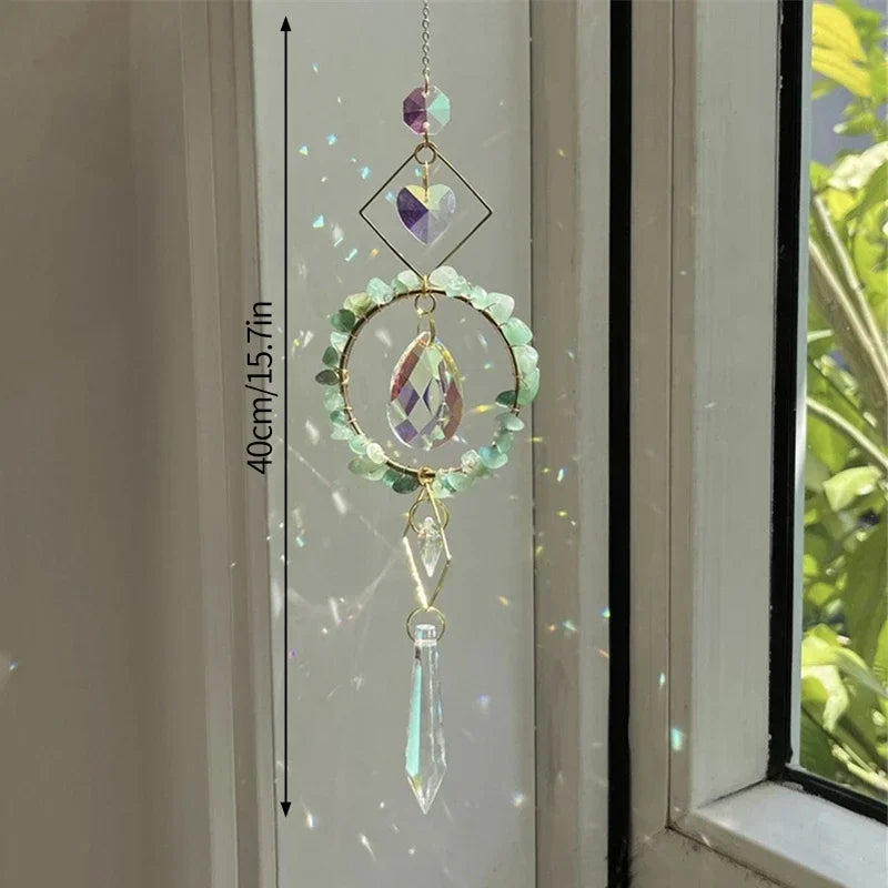40cm Crystal Wind Chimes Prism Sun Catcher