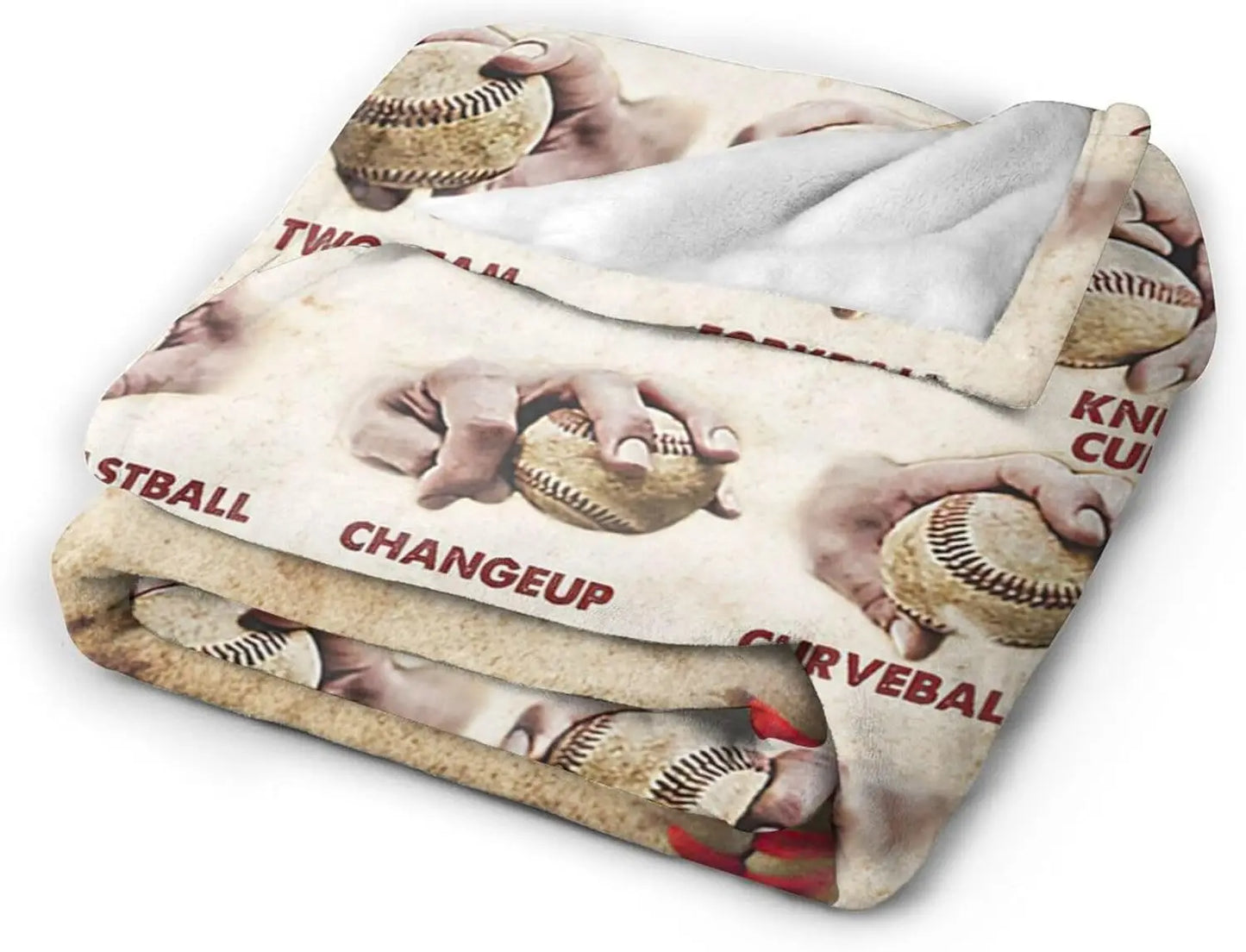 Baseball Blanket Soft Warm Cozy Sport Throw Blankets Lightweight Fleece Flannel