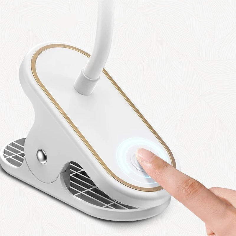 Table Lamp USB Rechargeable Clip Bed LED Touch 3 Modes