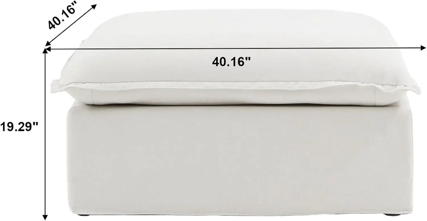 Ottoman Module, Minimalist Comfy Breathable Ottoman Footstool
