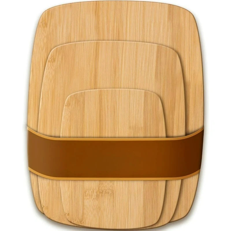 3 Piece Reversible Wood Cutting Boards