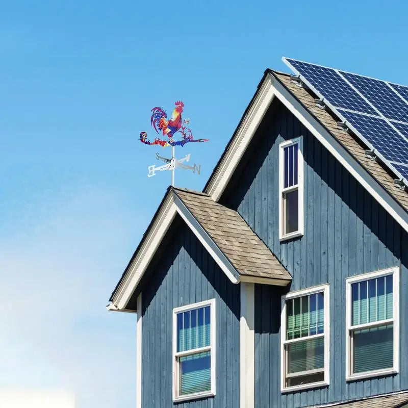 Rooster wolf Cottage Weathervane - Wind Direction Indicator
