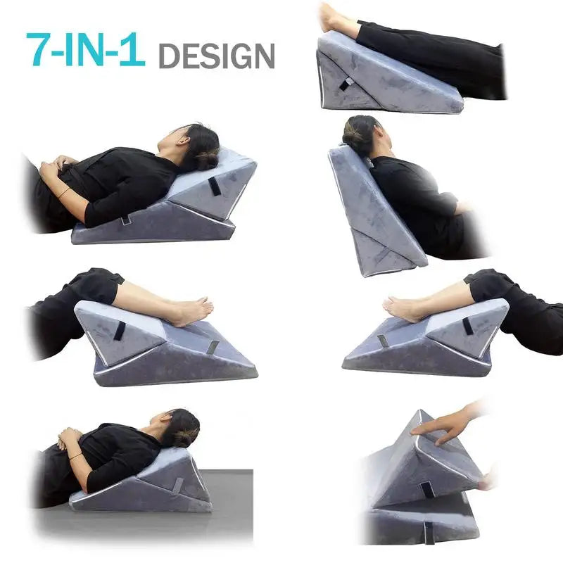 Adjustable Memory Foam Wedge Pillow Sleeping Incline Cushion