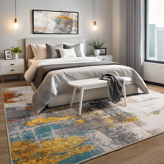 Area Rugs Machine Washable  Non-Slip Rubber Backing