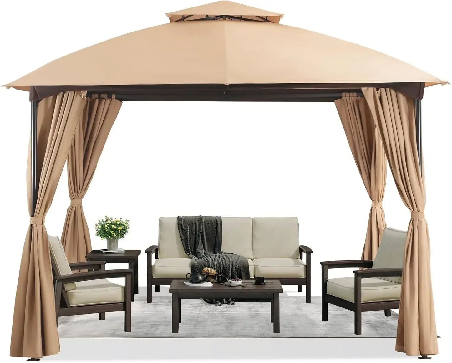 HOME Patio Arc Gazebo Outdoor Canopy Tent 10'x10'