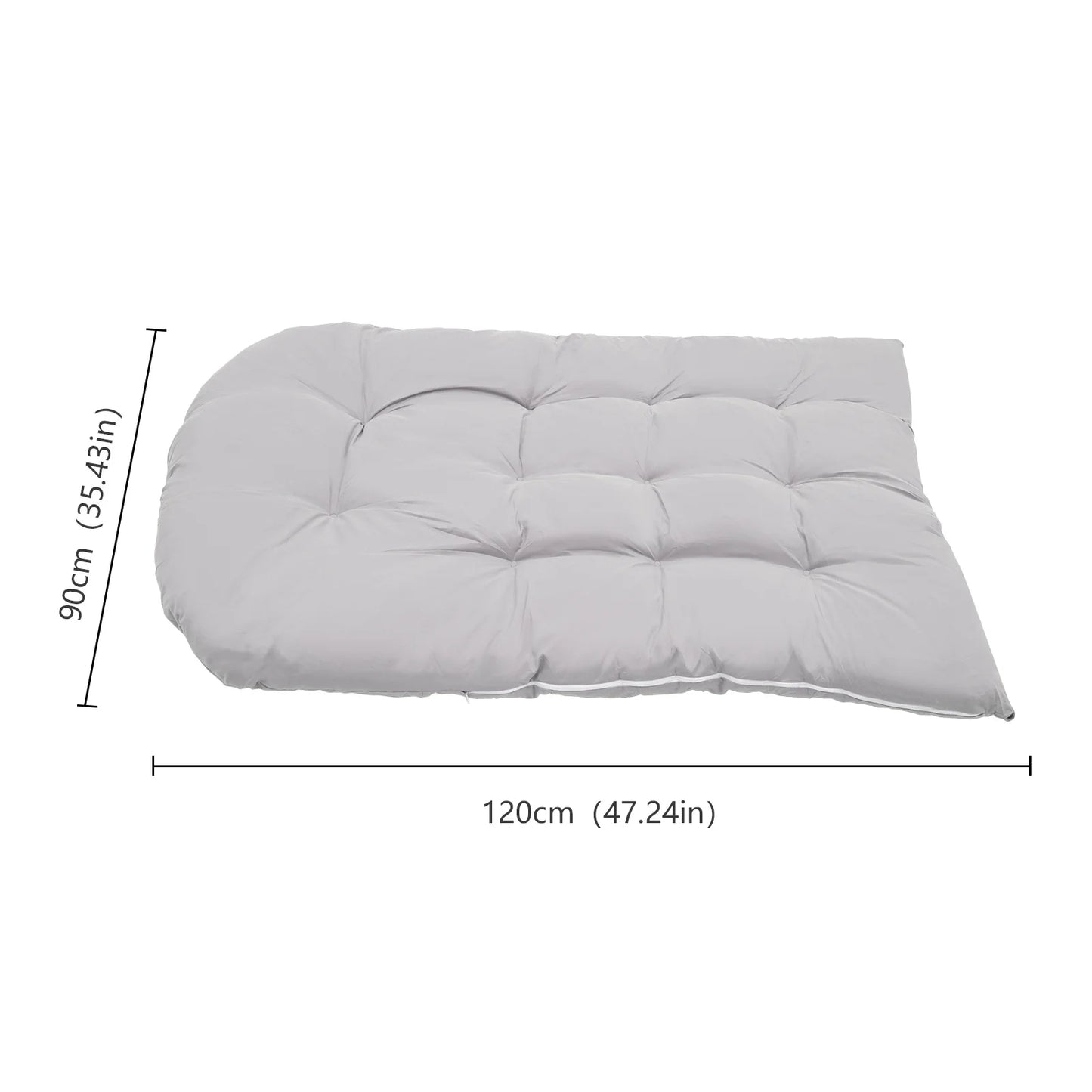 90 * 120cm Outdoor Thickened Swing Pad, Light Gray