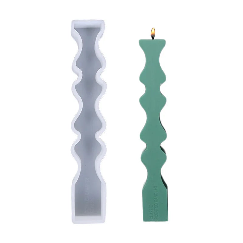 Long Strip Silicone Candle Mold Irregular Cylinder Candle Mold