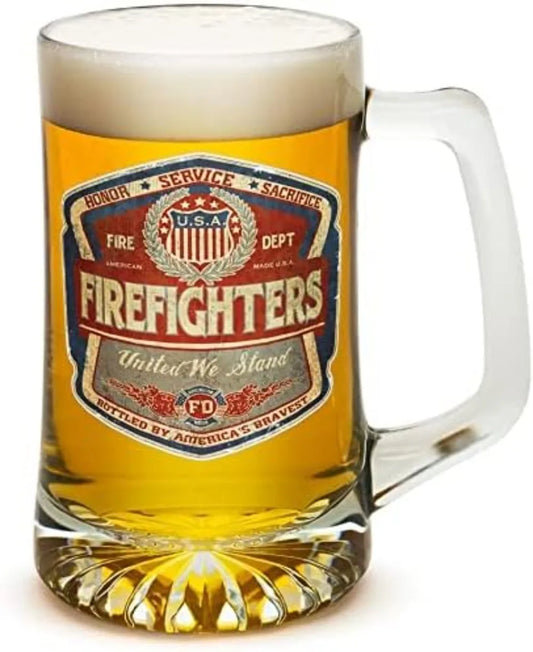 Large Beer Mugs 25oz Tankard with Handles 25oz Firefighter
