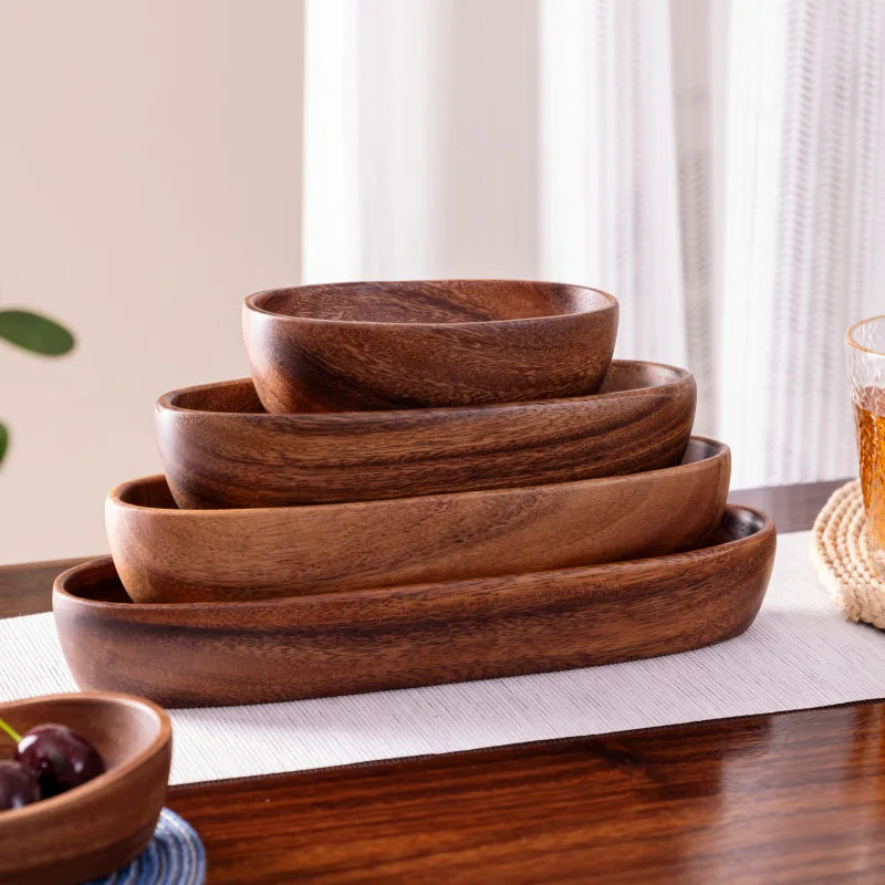 Walnut Wood Boat Shaped Bowl